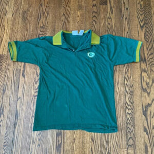 Vintage Green Bay Packers Green Polo